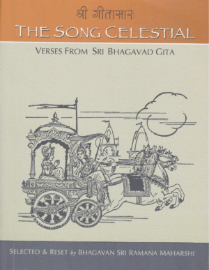Softcover Paperback – published 1 Jan. 2009 ; Selected & Reset by Bhagavan Sri Ramana Maharshi Print length: 78 pages Language: English Publisher: Sri Ramanasramam (8th Edition) ISBN-10: 8182880998 ISBN-13: 978-8182880993 Item Weight: 1.6 ounces Dimensions: 9.84 x 5.91 x 1.97 inches The Song Celestial: Verses from Sri Bhagavad Gita is a carefully curated selection of 42 verses from the Srimad Bhagavad Gita, chosen by Bhagavan Sri Ramana Maharshi at the request of his devotees. These verses encapsulate the essence of the Gita’s wisdom, presenting a coherent flow of Krishna’s teachings on self-knowledge, devotion, and liberation. By resetting the verses in a logical sequence, Bhagavan ensures a clear and powerful transmission of the Gita’s message in its purest form. The book includes the original Sanskrit text, an English translation, and explanatory notes, making it an invaluable resource for sincere seekers. A profound gift of grace, this booklet distills the essence of the Gita’s 700 verses into a compact and deeply meaningful guide for those on the path of self-inquiry and spiritual realization.